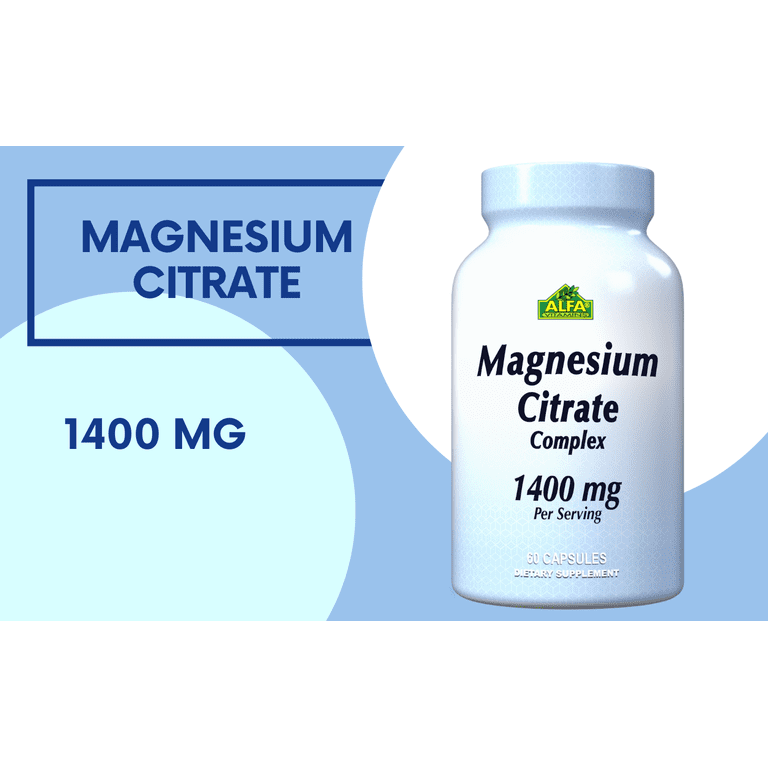 altapharma magnesium citrate l carnitine Magnesium Citrate 1400 mg by Alfa Vitamins - Supports Nerve & Muscle Function - Helps Energy Production - 60 Capsules