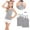 Gray, variant on Girls Cotton Tank Tops, 2 Pack Sleeveless Backless Solid Color Summer Tops Black Size 10-12