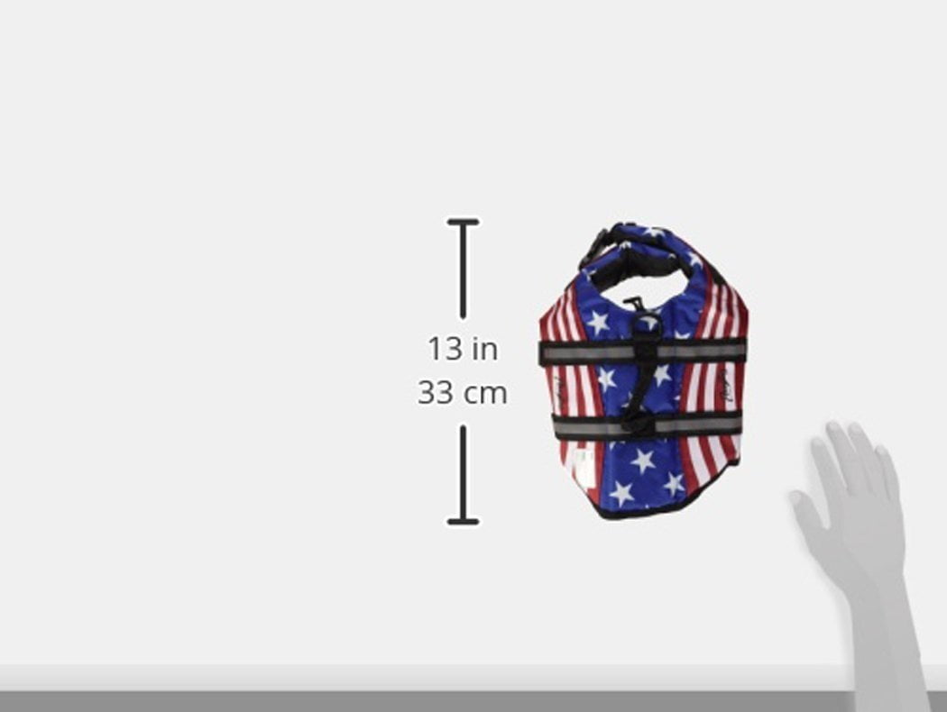 Pawz Pet Products Nylon Dog Life Jacket Extra Large Flag