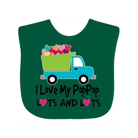 Inktastic I Love My PopPop Boys Baby Bib