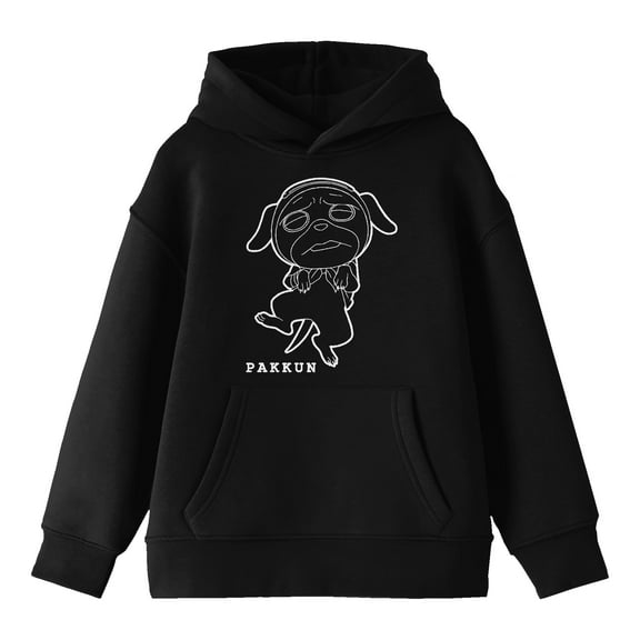 Naruto CLASSIC Pakkun Youth Black Hooded Sweatshirt-XL