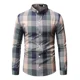 thumbnail image 1 of Camisa A Cuadros Manga Larga Con Botones Para Hombre, 1 of 4