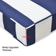 thumbnail image 5 of Striped Blue 2-Pack Outdoor Chaise Lounge Cushions, 5'' Thick Olefin Patio Cushions with Removable Covers, Fade Resistant & Water Resistant Chaise Cushions for Poolside Furniture, Fits 72-74''Lounges, 5 of 10