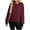 Red, variant on zbxnLI Women's Oversized Sweatshirts Striped Long Sleeve Crewneck Tops Casual Lightweight Pullover Athletic Shirts