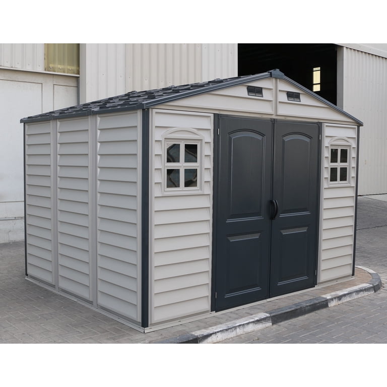 Duramax 10x8' Woodside Plus Vinyl Shed, All Weather Durable