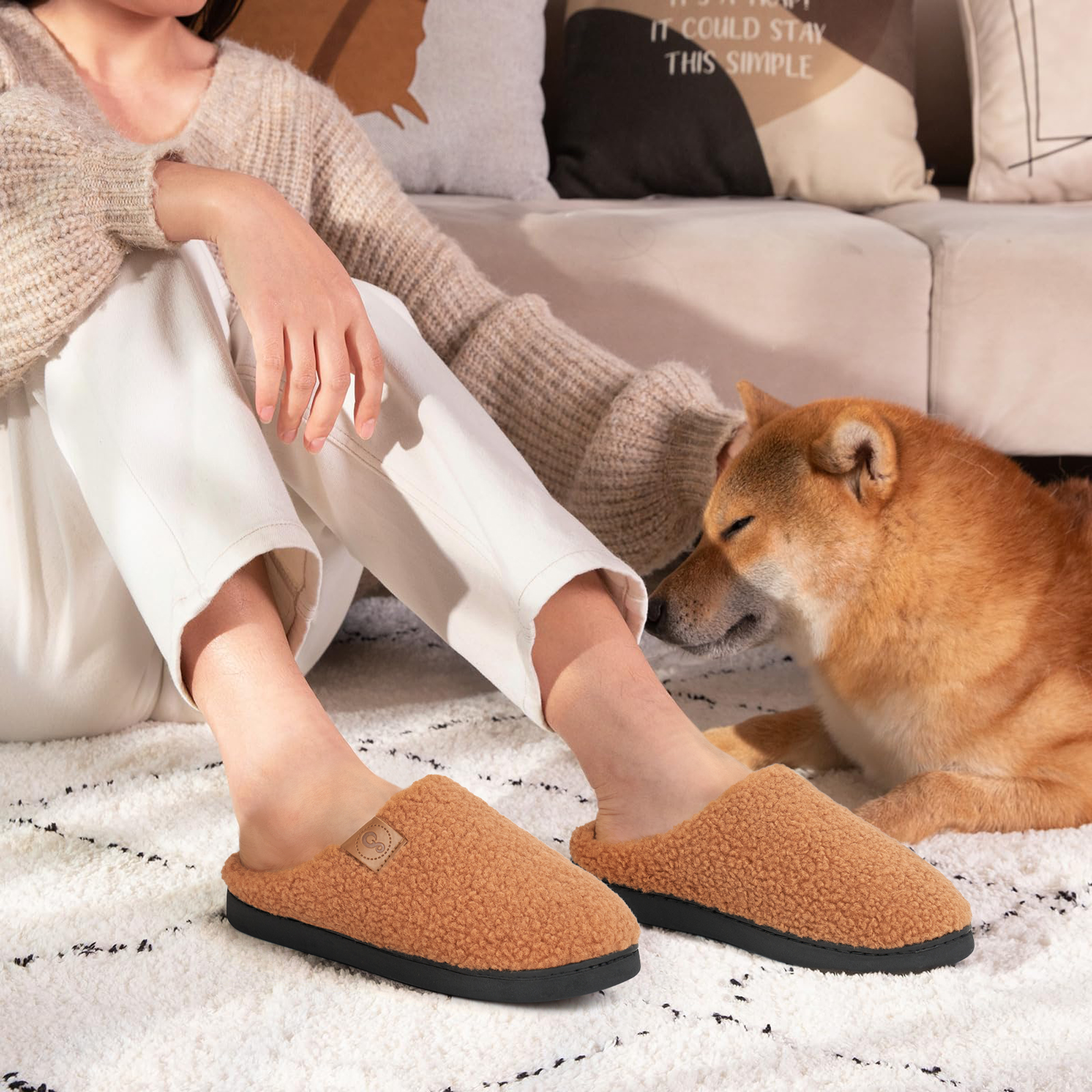 Ablanczoom Women's Memory Foam Winter Slippers photo 2