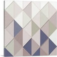thumbnail image 1 of ARTCANVAS Purple White Tan Pink Triangles Modern Canvas Art Print - Size: 36" x 36" (0.75" Deep), 1 of 9