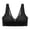 Black, variant on Huanledash Push Up Wide Shoulder Straps Women Bra Wireless Front Closure 3/4 Cup Sexy Bra for Daily Wear