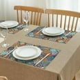 thumbnail image 3 of Multicolor Ethnic Geometric Pattern Summer Placemats Table Placemats Set Of 4-Linen Kitchen Washable Placemats Table Mats 11.8"x17.7" Non-Slip Heat Resistant, 3 of 6