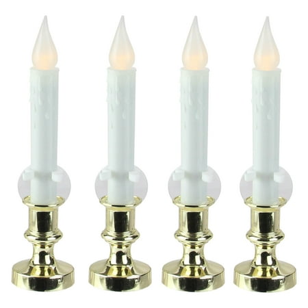 Northlight Flickering LED Battery Operated Christmas Window Candle with Timer - Set of