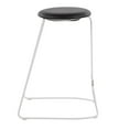 thumbnail image 2 of Finn Contemporary Counter Stool in White Steel and Black Faux Leather by LumiSource - Set of 2, 2 of 7