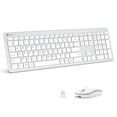 thumbnail image 1 of iClever Wireless Keyboard and Mouse, GK08 Wireless Keyboard Mouse Combo, Ergonomic, Quiet, Full Size Design with Number Pad, 2.4G Connection Slim Mac Keyboard and Mouse for Windo, 1 of 8