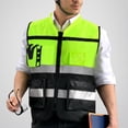 thumbnail image 6 of Safety Reflective Vest Lightweight Warehouse Night Work High Visibility Vest XL Yellow, 6 of 9