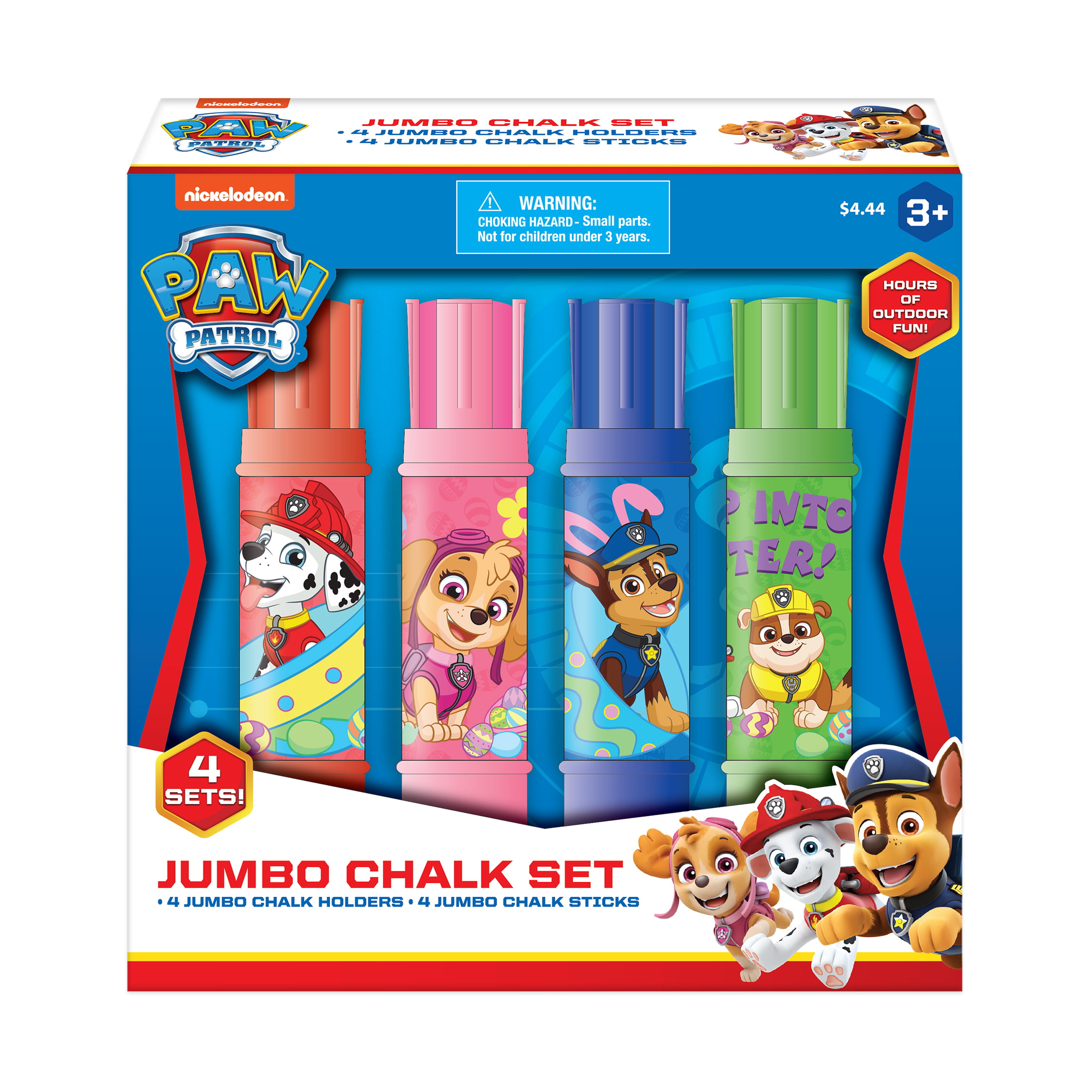Nick Jr Paw Patrol Jumbo Chalk Set 7 Pack Set NEW! 