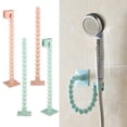 thumbnail image 2 of Pebbuoy Shower Head Holder Adhesive Towel Hanger Rack Bathroom Organizer No Drilling Rack Hanger for Bath Ball Bathroom Storage Accessories, 2 of 7
