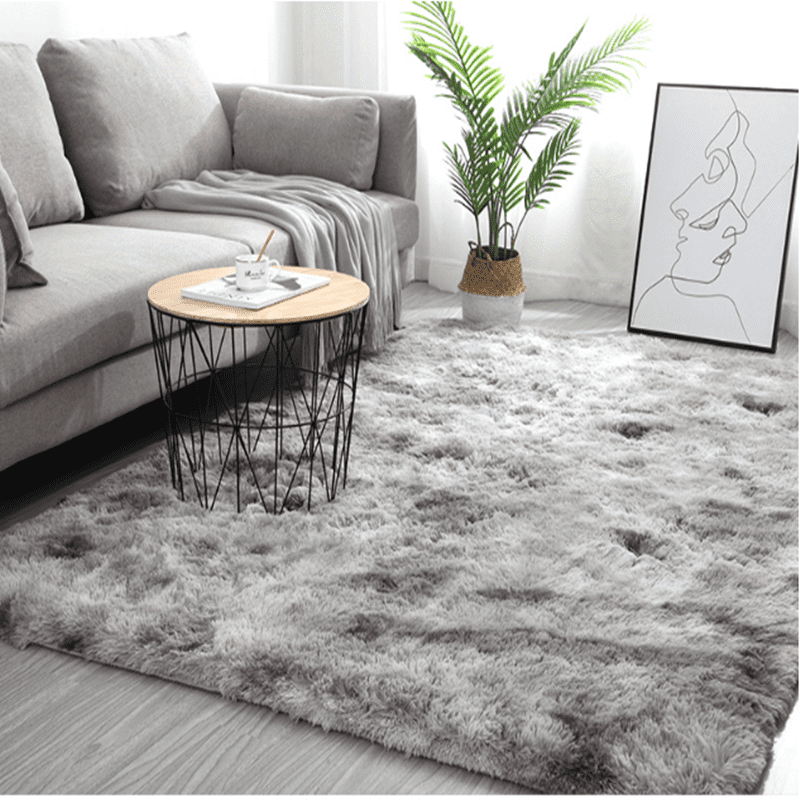 Gray Soft Rug for Bedroom,5'X7',Fluffy Area Rug for Living Room,Furry Carpet for 