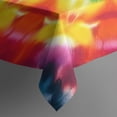 thumbnail image 3 of Colorful Rainbow Tie Dye Spiral Pattern Rectangle Tablecloth 60"x84",Waterproof Polyester Rectangle Table Cloth, Wipeable Spillproof Polyester Tablecloth for Dining, Camping, Indoor and Outdoor, 3 of 5