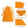 thumbnail image 4 of Uxcell 20 piezas Bolsas de Terciopelo con Cuerdas 2 x 2.8 Pulgadas Bolsas de Regalo para Joyería, Naranja, 4 of 7
