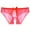 Red, variant on G-String Thongs for Women Plus Size Underwear Lace Bow Bikini Panties Pearl Silky Comfy Lace Brife Gift for Valentine's Day Hot Pink