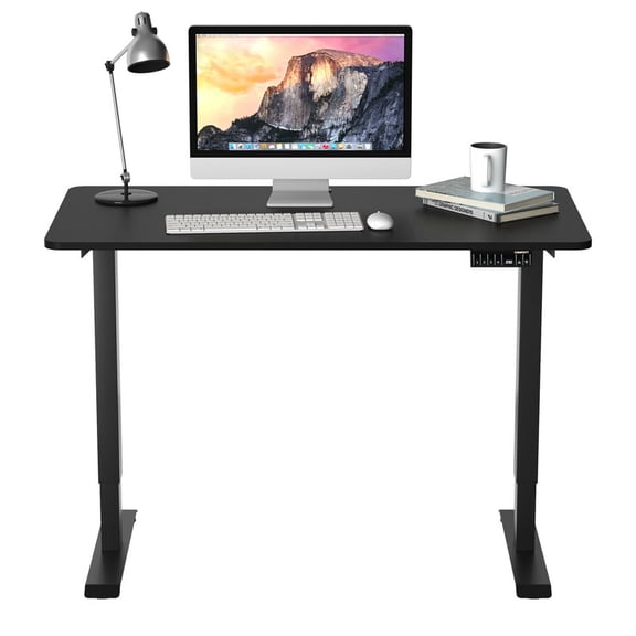 48" Electric Standing Desk with Memory Controller, Adjustable Height Stand up Desk, Sit Stand Home Office Desk, Black