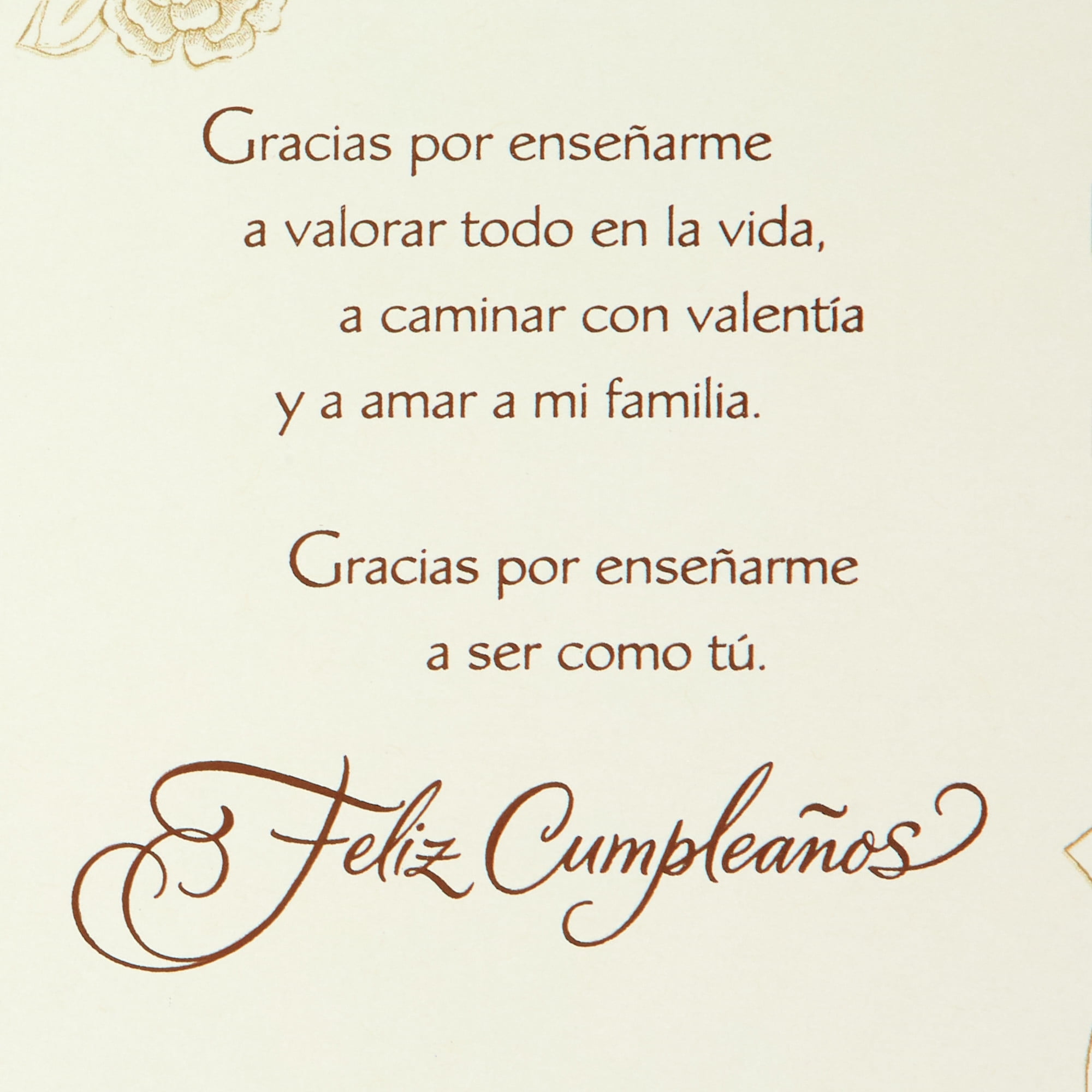 Hallmark VIDA Spanish-Language Birthday Card Mom (Thank You for Raising Me to Be Like you), 1 count