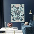 thumbnail image 5 of KLL Butterflies Skull Bows Print Farmhouse Canvas Wall Art,Wall Decorations For Living Room Office Canvas Wall Decor for Home Decorations, 12'×16’’, 5 of 8
