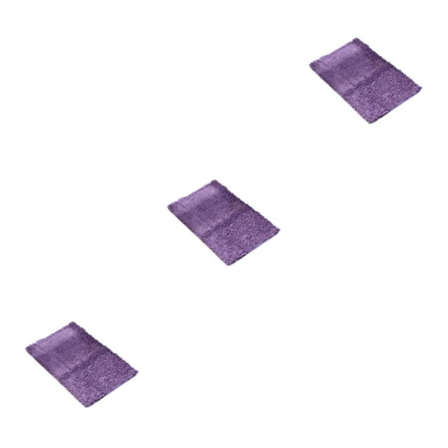 Baohd Water Absorbent Floor Mat - Exquisite Crafted Anti-slid Bottom Safe Strong Water Absorption Light Purple 40cm*60cm 3Set