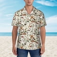 thumbnail image 2 of Fotbe Mushroom Garnish Camisa Hawaiana para Hombre Unisex – Camisa Casual de Verano con Botones de Manga Corta de Algodón y Lino,Small, 2 of 7