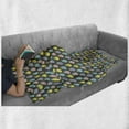 thumbnail image 6 of Scandinavian Soft Flannel Fleece Blanket, Colorful Tropical Pineapples on Dark Toned Background Ornate Ripe Exotic Food, Cozy Plush for Indoor and Outdoor Use, 50" x 70", Multicolor, by Ambesonne, 6 of 6