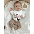 thumbnail image 5 of BemeyourBBs Baby Boy Thanksgiving Outfit Turkey Romper Pants and Hat 3 Pcs Set, 5 of 9