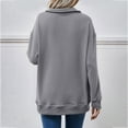 thumbnail image 4 of Sweat à Manches Longues Thermique pour Femmes avec Col en V Couleurs Unies, 4 of 4