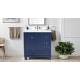 thumbnail image 4 of 30" Navy Blue Bathroom Vanity Combo, Premium Vitreous China Sink, Brushed Gold Hardware, Soft-Closing Storage with Open Shelf, 4 of 14