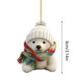 thumbnail image 3 of Lilixerw Cute Polar Bear Acrylic Ornament,Christmas Mini Animal Pendant for Car Mirror,Home,Christmas Tree Decor,3.15 Inch, 3 of 3