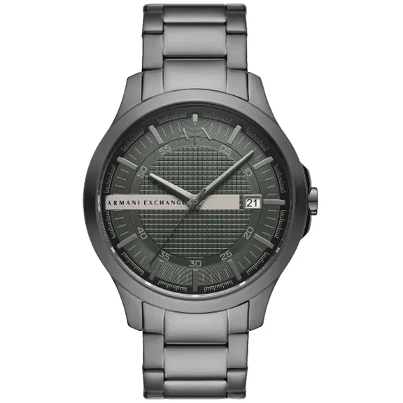 Armani Exchange AX2455 Green Dial Gray Stainless Steel Bracelet 46mm Mens Watch
