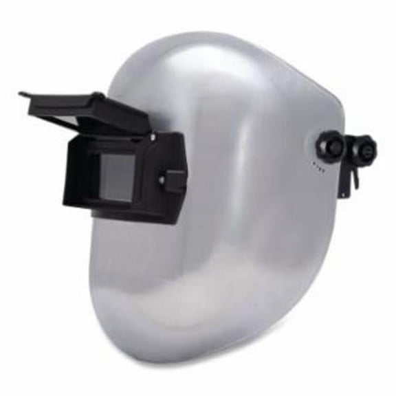Jackson Safety Welding Helmet - Passive - Super Tuff Nylon - Lift Front - 2" x 4.25" Viewing Area - Shade 10 - Slotted Hard Hat Adapter Headgear - Silver  - 280PL Series