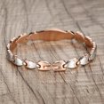 thumbnail image 3 of Double Heart Medical alert Bracelet for Women 7 1/2 inches Rose gold Medical alert bracelets for diabetes on insulin, 3 of 7