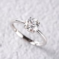 thumbnail image 3 of Eclet Jewels 14K White Gold Plated Ring - 1.8 Ct Round Cut Wedding Diamond Rings - Solitaire Engagement Sterling Silver Ring for Her - Dainty Engagement Wedding Diamond Ring - Daily Wear Fine Jewelry, 3 of 8