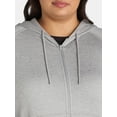 thumbnail image 4 of Athletic Works Women's and Women's Plus ButterCore Zip-Up Hoodie, Sizes XS-4X, 4 of 5