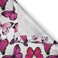 thumbnail image 4 of Ambesonne Pink and White Valance Pack of 2, Tender Butterflies, 54"X18", Magenta and Hot Pink, 4 of 5