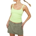 thumbnail image 1 of Lucakuins Mujeres Tank Tops, Color Sólido Básico Sin Mangas Escote Redondo Slim Fit Camisas Camisola Acanalada Tops Lucakuins moda, 1 of 6