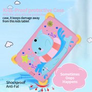 Kids Tablet 7 inch pink,Android 12 Children's learning machine,3GB RAM 64GB ROM,128GB Expansion,HD Display,Wifi, Children Tablet with Parent Control