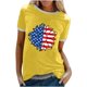thumbnail image 1 of Camiseta holgada cómoda debajo de la cintura con cuello redondo y estampado elegante para mujer, blusa de manga corta, Tops informales OAVQHLG3B Store lin121212, 1 of 5