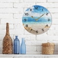 thumbnail image 4 of Dreamtimes Sunbeam Beach Landscape Wall Clock, 10 Inch Silent Non Ticking Round Clock Oil Painting Clock Easy to Read Clock for Living Room Bedroom Bathroom Home Decor, 4 of 7