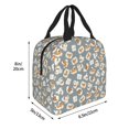 thumbnail image 2 of Yiaed White Popcorn Print Insulated Lunch Bag Reusable Cute Tote Lunch Box, Leakproof Cooler Lunch Bags for Work Office Travel School Picnic, 2 of 5