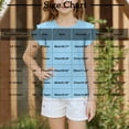 thumbnail image 4 of BOVXNPU Girls Short Sleeve T-Shirts Solid Sleeve Short Sleeve Round Neck Ruffled Hem Tee Summer Tops, 4 of 8