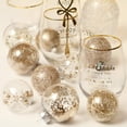 thumbnail image 4 of 30Pcs Glittery Christmas Balls Shatterproof Xmas Tree Balls Ornaments (Gold, 2.36"), 4 of 7