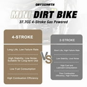 Oryxearth OGM37 Max 4-Stroke Mini Bike, 37.7CC Handmade Gas Power Off Road Trail, up to 16 mph, Retro