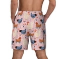 thumbnail image 4 of Balery Funny Chicken Mens Swim Trunks Swim Shorts for Men Quick Dry Inseam Beach Shorts with Compression Liner Pocket-3X-Large, 4 of 9