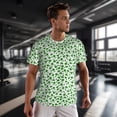 thumbnail image 3 of Wukai St Patrick's Day4 Print Men's Short-Sleeved Mesh T-Shirt,Quick-Dry Short Sleeve Workout T-Shirt-, 3 of 8