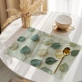 thumbnail image 6 of Placemats Set of 4 Gold Eucalyptus Branches Place Mats Washable Table Dinner Mats Linen Table Mats for Kitchen Dining Party Home Kitchen Decor 12x18 Inch, 6 of 6